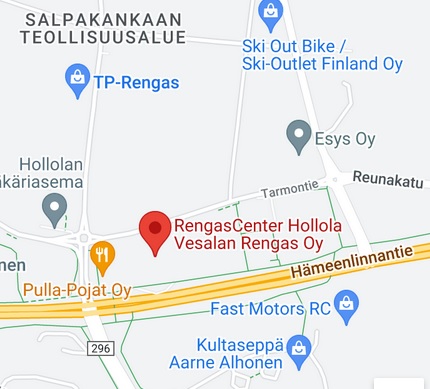 RengasCenter Hollolan kevyen kaluston palvelut uusiin toimitiloihin