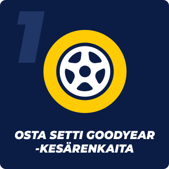 Osta Goodyearin kampanjaan kuuluvat kesärenkaat