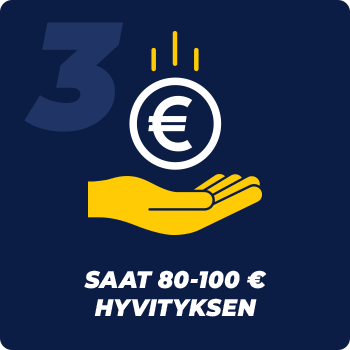 Saat ostohyvityksen hyväksytyn hakemuksen jälkeen